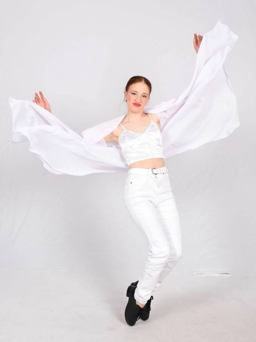 Weissman White Tap Dance Costume, Small Adult